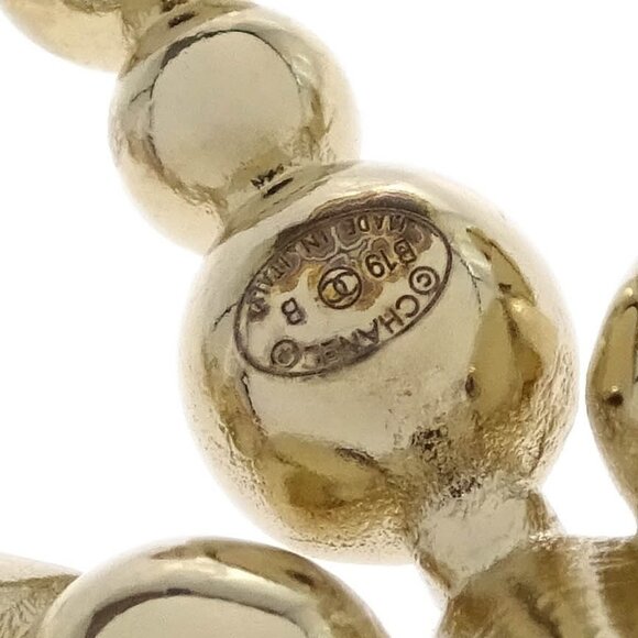 Chanel Snowflake Dangle Earrings Clip-On Gold Rhinestone B19B 165939 - Picture 8 of 8